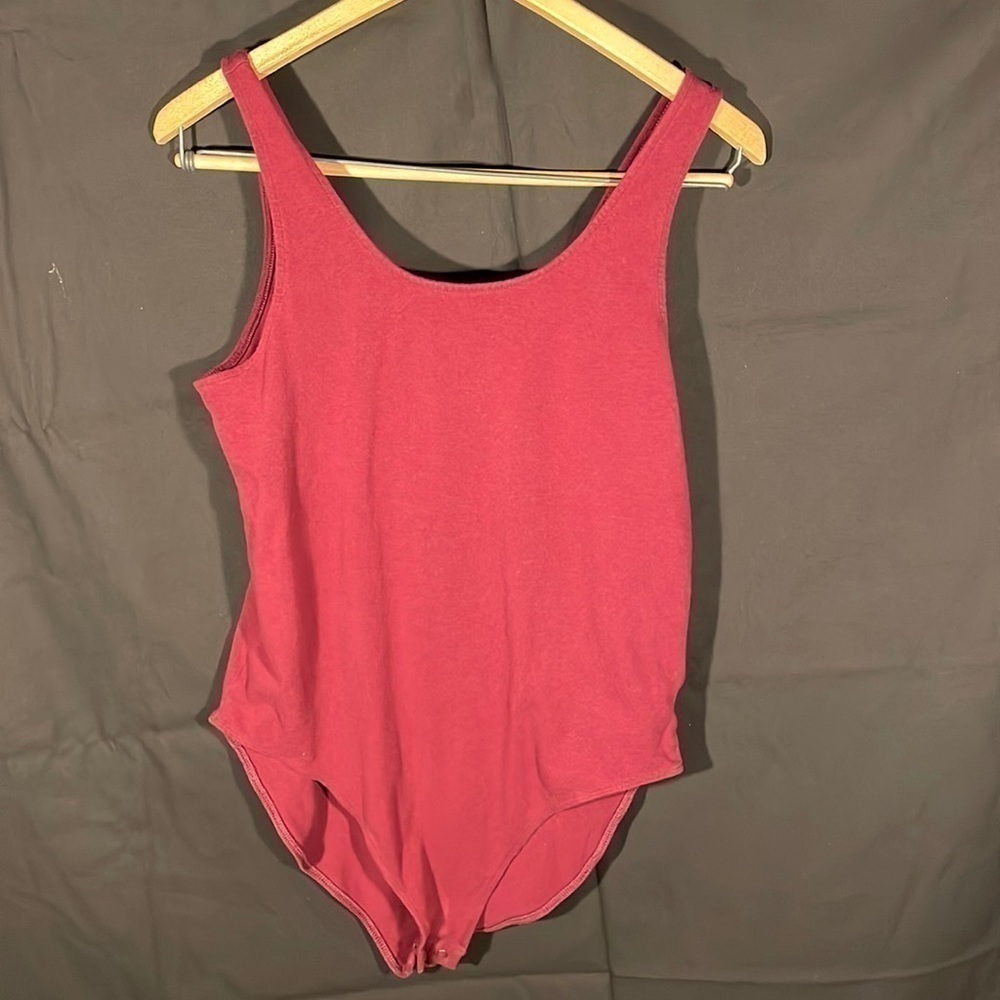 Gap Stretch Burgundy Tank Bodysuit
